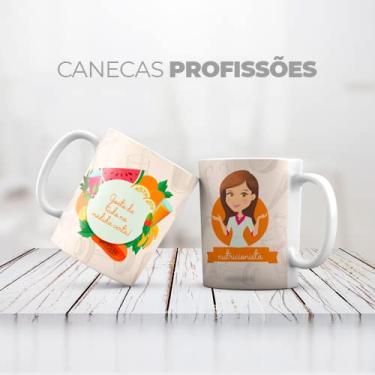 Imagem de Caneca Personalizada Profissão Nutricionista Branco