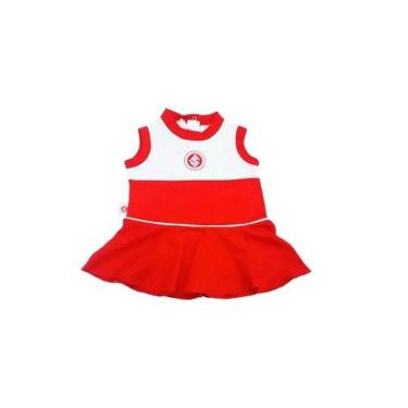 Imagem de Vestido Revedor Internacional Regata Branco E Vermelho