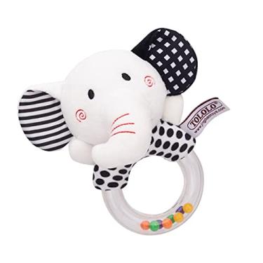 Imagem de Chocalhos de pelúcia 0-6 meses,Chocalho Soft Kid com chocalho de miçangas - Brinquedos sensoriais de pelúcia de pelúcia leves para bebês, presentes para chá de bebê A/z
