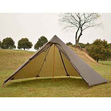 Imagem de Tenda de pirâmide barraca ultraleve com duas portas barracas de acampamento ao ar livre barraca de acampamento barraca de 3-4 pessoas 20D silicone barracas de nylon para acampamento pequena surpresa