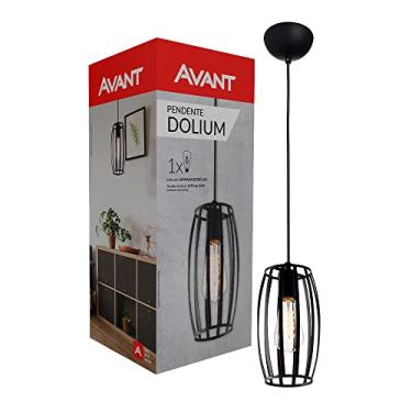 Imagem de Pendente Dolium, 1X, soquete E27, Aço, Preto fosco, Avant