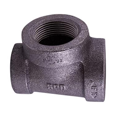 Imagem de Supply Giant CU3436H T redutor de encaixe preto 3,1 cm x 3,8 cm Rosca de ferro fundido para tubulações industriais ou projetos "faça você mesmo"