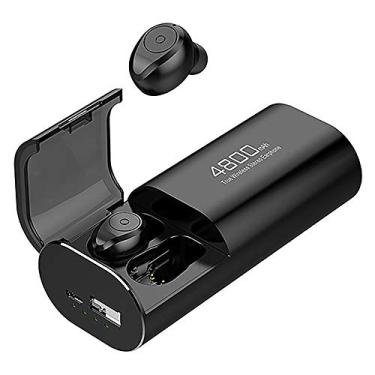 Imagem de Carhar Fones de ouvido 5.0 com capa de carregamento de 4800 mAh [ Bank] com microfone USB tipo C cabo TWS estéreo intra-auricular