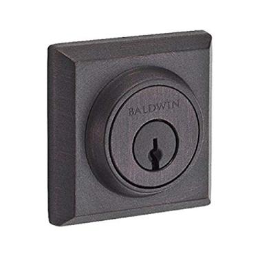 Imagem de Baldwin Reserve SCTSD112S Single Cylinder Traditional Square Deadbolt with Smartkey Venetian Bronze Finish
