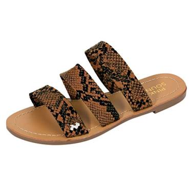 Imagem de Sandálias femininas Plataforma, 2020, confortáveis, plataforma de sapato, verão, praia, viagem, sandália, sandália, chinelo feminino, Z1-brown, 8