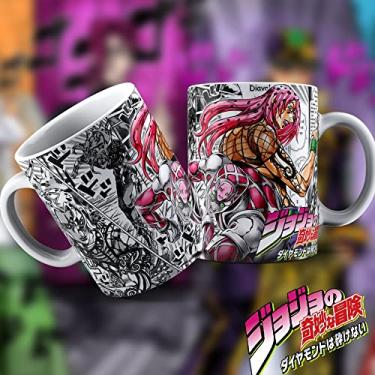 Imagem de Caneca Personalizada Anime Jojo's Bizarre, Cerâmica Branca, 325ml, Design Impresso