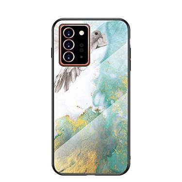 Imagem de OIOMAGPIE Capa de telefone de vidro temperado com padrão de textura de mármore criativa para Samsung Galaxy S10 E 5G 4G Plus S9 S8 S7 Edge capa traseira, capa fina antiqueda legal (verde, S7)