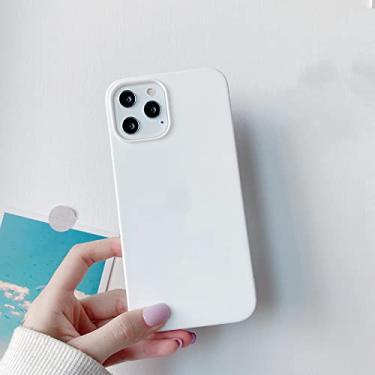 Imagem de Capa de telefone de cor doce para iphone 13 12 11 pro xs max xr x 8 7 6 s 6 plus se 5 5 s capa traseira macia fosca, branca, para iphone 5 5 s