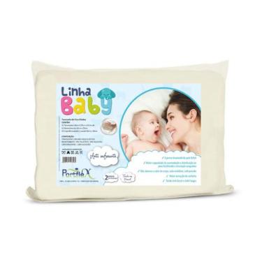 Imagem de Travesseiro De Bebê Visco Elástico Anti Sufocante Com Fronha - Chique