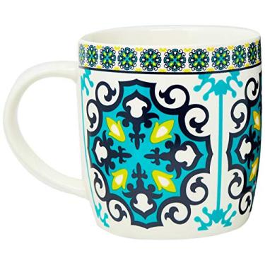 Imagem de Caneca De Porcelana Ladrilho Verde 350ml Lyor Colorido