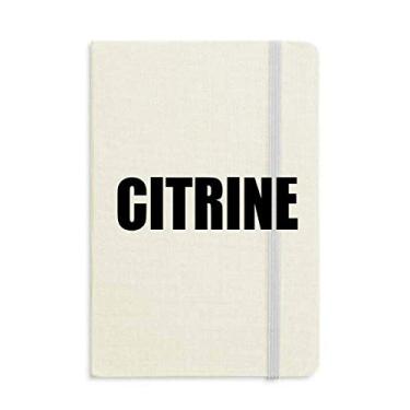 Imagem de Caderno com nome de cor citrino capa dura diário clássico A5 presente