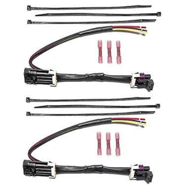 Imagem de Muzzys - Conjunto de duas luzes traseiras chicote de energia adaptador Splice Pigtail Jumper serve para: 2012-2023 Can Am Maverick X3, Max, X-DS para alimentação de chicotes de LED, luzes de freio