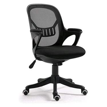 Imagem de cadeira de escritório Cadeira de escritório de lazer Encosto de malha Cadeira giratória ergonômica Cadeira de trabalho 120 ° com trava, assento de 360 ​​° com base de resina de náilon Cadeira de jogo