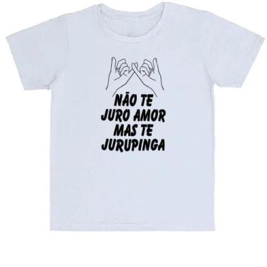 Imagem de Camiseta Infantil Divertida Nao Te Juro Amor Mas Te Jurupinga - Aleart