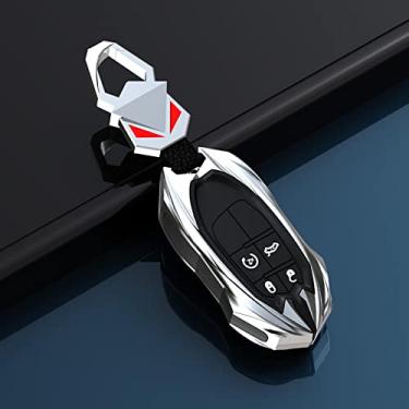 Imagem de LAYGU Capa para chave de carro chaveiro, para Jeep Renegade Compass Grand Cherokee Chrysler 300C Wrangler Dodge Acessórios para carro