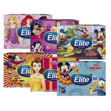 Imagem de Lenço De Papel Elite 6 Pacotes Disney Sortidos 