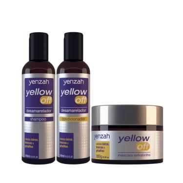 Imagem de Kit Yenzah Loiro Brilhante Yellow Off com shampoo, condicionador e máscara 