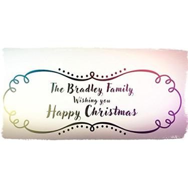 Imagem de Carimbo de Natal personalizado TRODAT 4914 Desejando Natal com nome da família, selo de Natal, selo de casamento, selo de endereço de devolução