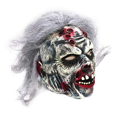 Imagem de assustadora de zumbi cabeça Halloween Carnaval festa Cosplay Animal Adereços de látex cabeça inteira Capacete assustador Horror Coringa
