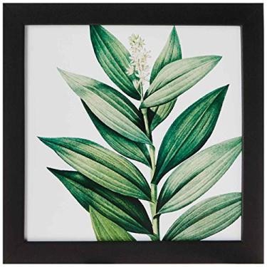 Imagem de Arte Maníacos Quadro Decorativo Folhas Verdes - 46x32,5cm (Moldura em laca preta)