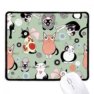 Imagem de Mousepad Animal Pet Cute Cat Family Tapete de borracha para jogos