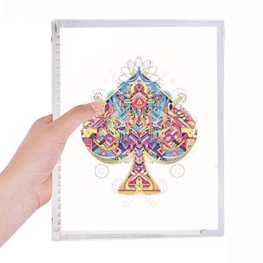 Imagem de Caderno de cartas geométrico Spade com folhas soltas para diário recarregável