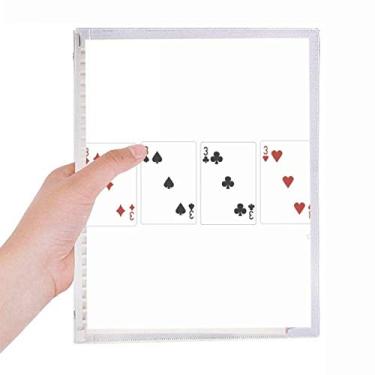 Imagem de Caderno com 3 corações Spade Diamond Club com estampa de folhas soltas e diário recarregável