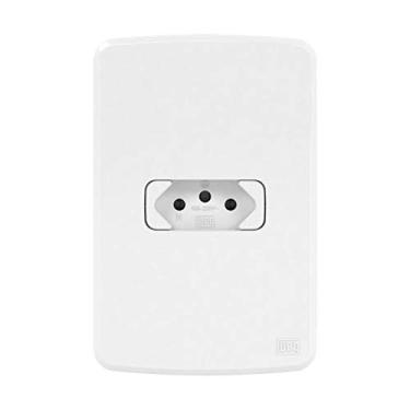 Imagem de 1 Tomada 10A Padrão Brasil + Placa 4x2 Branca Composé WEG