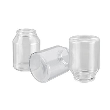 Imagem de Aspen Creative 23114-3 Sombra de ventilador de teto transparente transitório, ajustador, 6,5 cm de diâmetro x 13,8 cm de altura, pacote com 3 peças de vidro de substituição