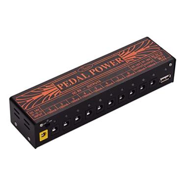 Imagem de Chusui Tamanho compacto Efeito de guitarra Estação de fonte de alimentação 10 saídas DC isoladas para 9V 12V 18V Efeitos de guitarra com saída USB de 5V