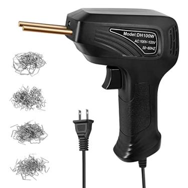 Imagem de Conjunto de ferramentas de reparo de rachaduras de painel portátil para máquina de solda de plásticos corte térmico grampeador a quente conjunto de ferramentas para reparo de plásticos com luz LED