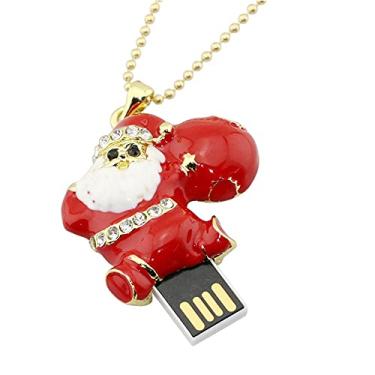 Imagem de 128 GB Forma USB Flash Drive USB Drives Cartão de Memória Pen Drive USB 2.0 Pen Drive Pen Drive USB Drive Data Armazenamento Flash Disco Zip Drive USB Stick (Papai Noel)