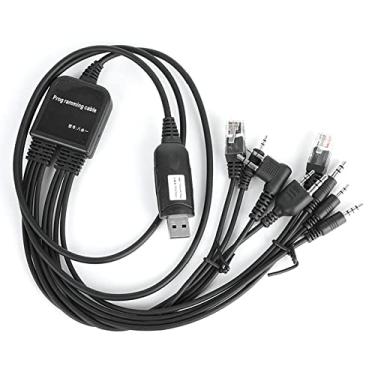 Imagem de DAGIJIRD Cabo de programação USB genuíno com 8 conectores diferentes e CD de software, compatível com vários rádios portáteis