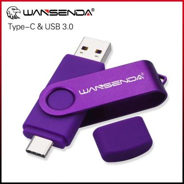 Imagem de WANSENDA-USB 3.0 Tipo C Flash Drive  Pen Drive OTG  Stick USB  2 em 1  Pendrive de alta velocidade