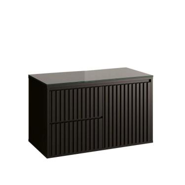 Imagem de Gabinete Para Banheiro Ripado 80 Black sem cuba