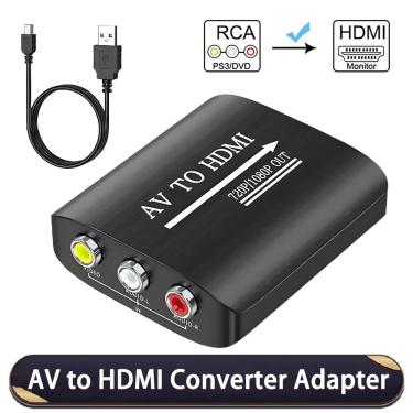 Imagem de RCA para HDMI Conversor Adaptador Composto com Cabo USB  CVBS AV  HD 1080P  Fit para N64 Wii  PS1