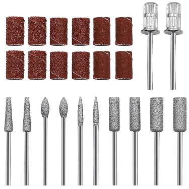 Imagem de Kit 24 Pontas Diamantadas E Tubo De Lixa Para Micro Retífica