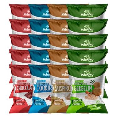 Imagem de Kit 20 Biscoitos WheyViv 4 Sabores - Chocolate, Coockies, Suspiros e Gergelim