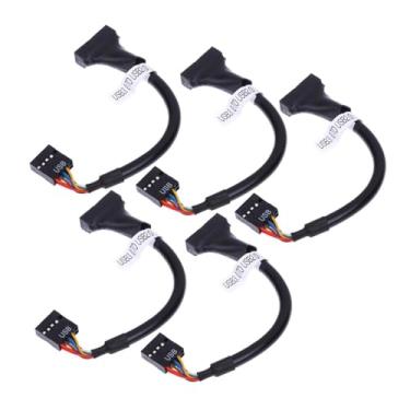 Imagem de 1/2/5pcs/Set USB Converter Adapter Fit Compatible Cd-rom/floppy Drive Panel USB 3.0 20 Pin Male To USB 2.0 9 Pin Motherboard Female Cable (Color : 5pcs)