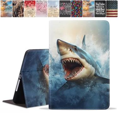 Imagem de FQTBCEARI Capa para tablet Samsung Galaxy Tab A9 Plus de 11 polegadas 2023 (SM-X210/X216/X218), capa fina de couro PU, suporte ajustável com capa para despertar/hibernar automaticamente, Great White