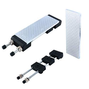 Imagem de Homend Afiador de pedra de amolar diamante dupla face 400/1000# 20.3 cm (pedra de amolar + suporte ajustável)