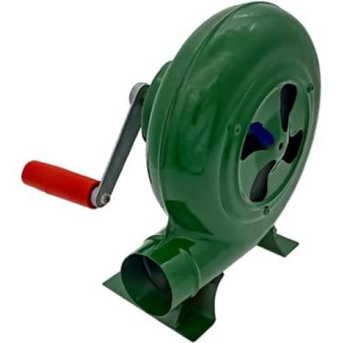 Imagem de Soprador de forja de ferreiro portátil com manivela, ventilador de churrasco, acendedor de carvão, manivela, ferreiro, forja, soprador, engrenagem de ferro, ventilador de pipoca para