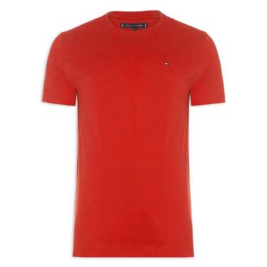 Imagem de Camiseta Tommy Hilfiger Wcc Essential Cotton Tee Vermelho-Masculino