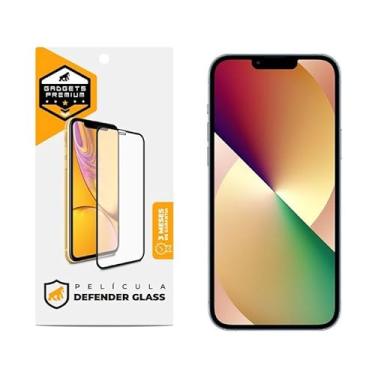 Imagem de Gshield Película Defender Glass para iPhone 13/13 Pro / 14 / 16e - Preta