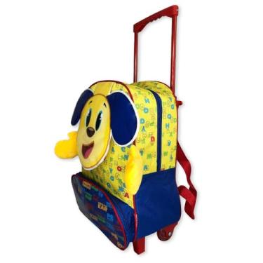 Imagem de Mochila Infantil Escolar Cachorro Rodinha, Amarela