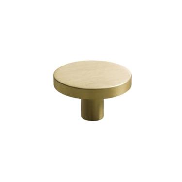 Imagem de Puxador redondo de bronze para gaveta, porta de guarda-roupa, furo único, dourado, pequeno, acessório de hardware para móveis de quarto, 33mm