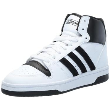 Imagem de adidas Tênis unissex infantil Turnaround Mid, Branco/Preto/Branco, 3.5 Little Kid