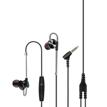 Imagem de Gshield Fone de Ouvido Magnético Dual Shock P2 1,2M com Microfone Integrado Revestimento Emborrachado e Presilha Magnética, Preto