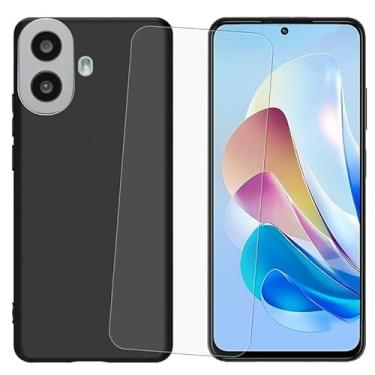 Imagem de NEOYUKL Capa para celular Nothing CMF Phone 1 (6,7 polegadas), para Nothing CMF Phone 1 protetor de tela [1 unidade], capa preta para nada CMF Phone 1