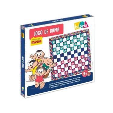 Imagem de Dama Turma Da Mônica Babebi - Tabuleiro Madeira 34x34cm